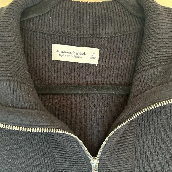 Abercrombie & Fitch Black knee-length zip up sweater dress with mock neck - Picture 5 of 14